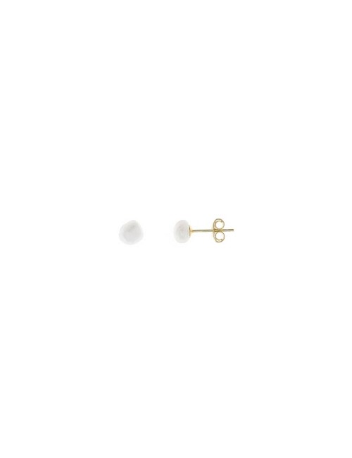 Pendientes Plata Chapado Dorado Perla Agua Dulce