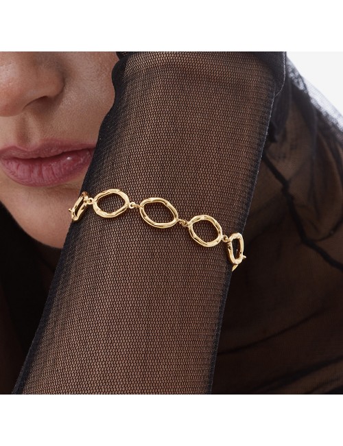 Pulsera Plata Baño Oro 18K