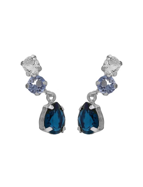 Pendientes Cortos Lagrima Azul