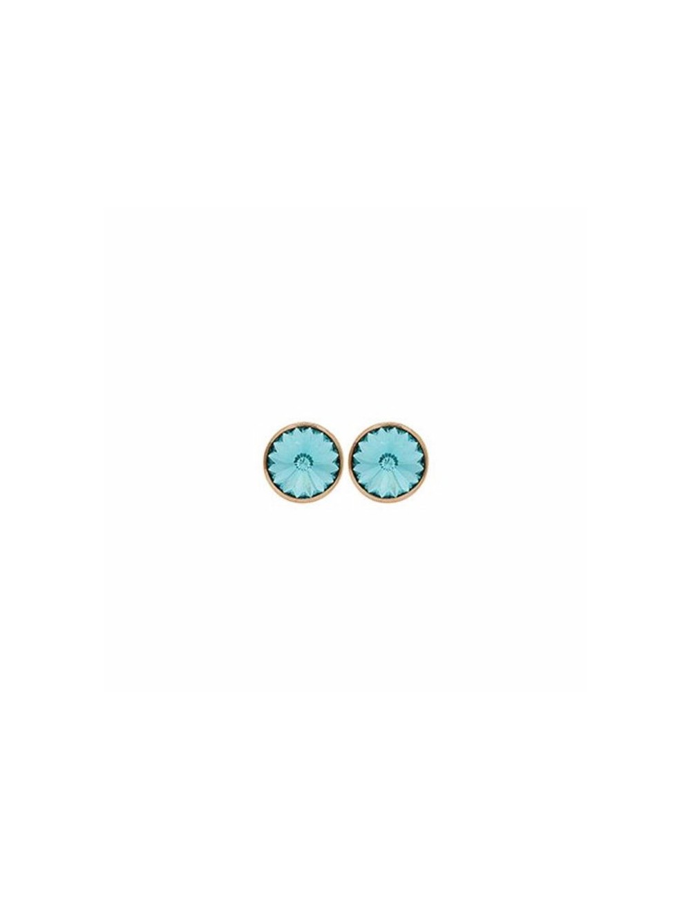 Pendientes Boton Cristal Rosa