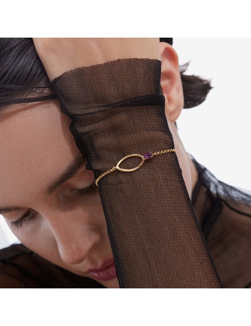 Pulsera Cristal Rosa