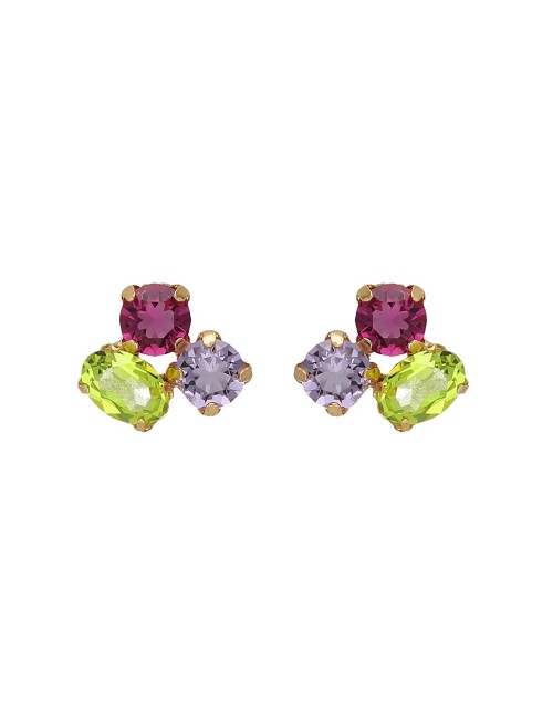 Pendientes Corazon Cristal Multicolor