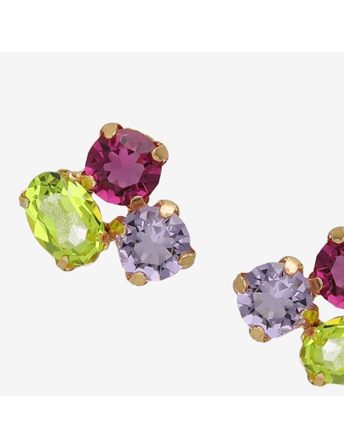 Pendientes Corazon Cristal Multicolor