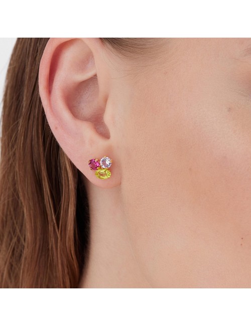Pendientes Corazon Cristal Multicolor