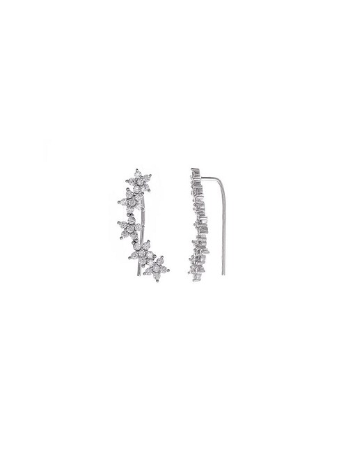 Pendientes Plata Circonitas Forma Arco