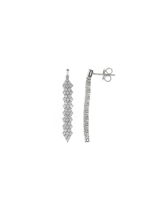 Pendientes Plata Circonitas Largos Presion