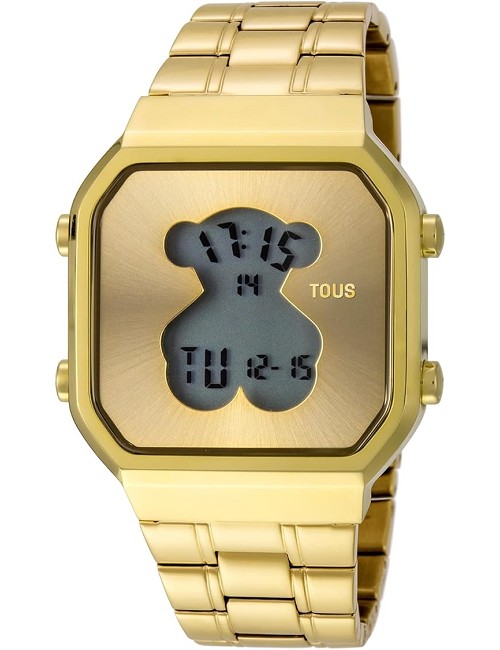 Reloj Tous D-Bear Sq Ipg Dig Brazalete Esf Gold