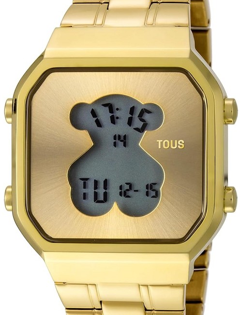 Reloj Tous D-Bear Sq Ipg Dig Brazalete Esf Gold